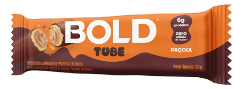 Barra de proteínasBold Tube sabor paçoca 30 g
