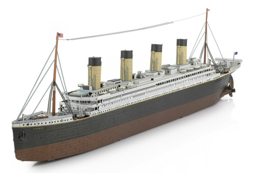 El Rompecabezas 3d De Metal Titanic A Color Adorno Puzzle