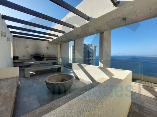 Moderno Dpto En C. Montemar Con Linda Vista Al Mar, 3 D, 2 B