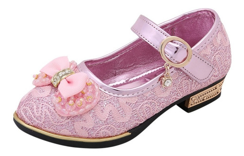 Zapatos De Princesa Con Moño Y Perlas Para Niños 1833