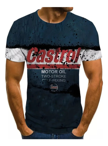 Remera  Importada Usa Logo Castrol