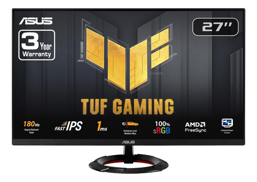 Monitor 27 Asus Tuf Gaming Vg279q3r Ips Fhd 180hz 1ms Color Negro