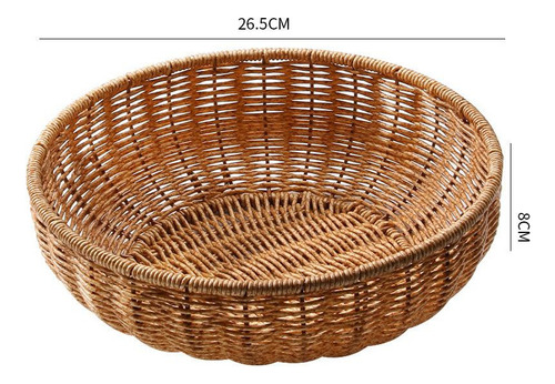 Cesta De Pan De Ratán Cesta De Pan Cesta De 26,5 Cm X 8 Cm