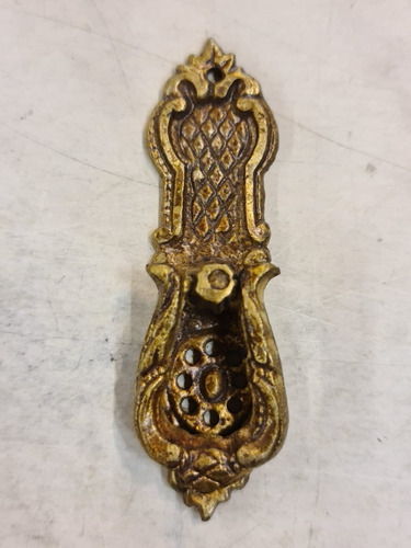 Tirador Con Plaqueta De Bronce Antiguo Estilo Francés Ingles