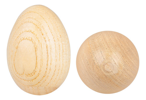 Egg Shakers, 2 Huevos De Maracas De Madera, Musicales, De Co