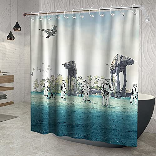 V Cortina De Ducha De Tela Cool Universe Wars Para Bañeras