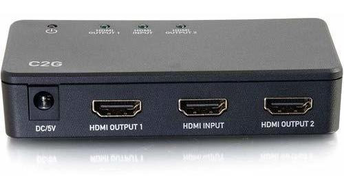 Splitter Hdmi 2 Puertos 4k Uhd, Negro.