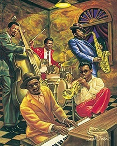 Poster De Pintura Afroamericana - Cool Jazz - 24 X 36 Pulga