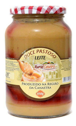 Doce De Leite Com Morango 650g - Rural Caseiro