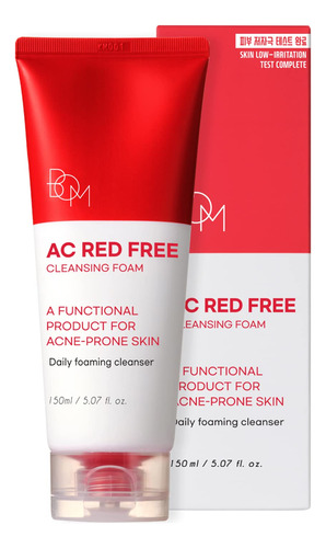 Bom Ac Red Free Cleansing Foam 5.1 Fl Oz Crema No Comedogeni
