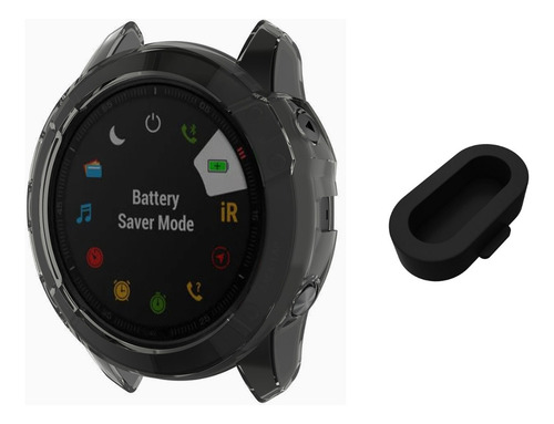 Capa Case Compatível Para Garmin Fenix 6x Pro 51mm + Plug