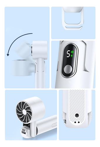 Ventilador Personal Multifuncional De 4000 Mah, Blanco