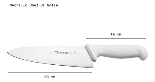 Cuchillo Cocinero 20cm Di Solle Blanco