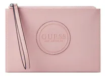 Comprar Cartera Wristlet Guess Los Angeles Mujer Cierre Cremallera Acabado De Los Herrajes Niquel Color Rosa Color De La Correa De Hombro Rosa Diseño De La Tela Liso