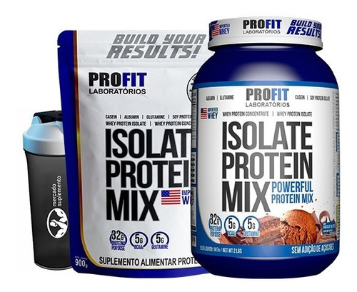 Whey Isolate Protein Mix 907gr + Refil 900gr + Coq - Profit