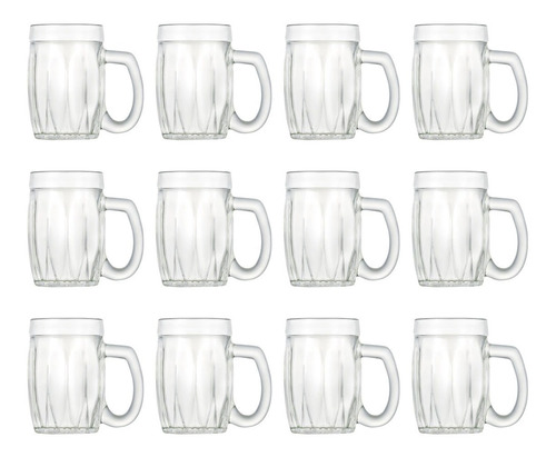 Chopp Vaso Cerveza Baviera Wheaton Vidrio 360ml X12 Unidades