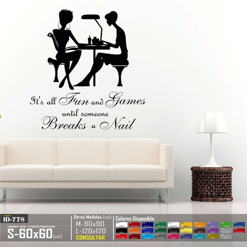 Vinilos Decorativos Salon Para Uñas Negocio 2
