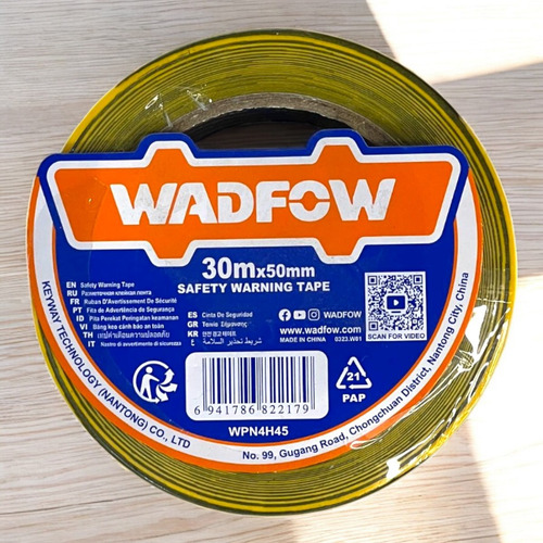 Cinta De Seguridad Peligro Amarillo/negro 30mtx50mm Wadfow