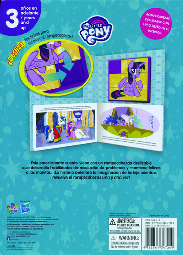 Mosaicos Divertidos: My Little Pony, de White, Erika. Editorial Phidal, tapa dura en español, 2020