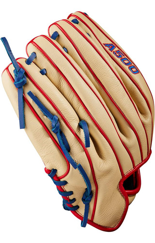 Wilson 2023 A500 Youth Baseball Glove Blonde/red/royal 12 Ab
