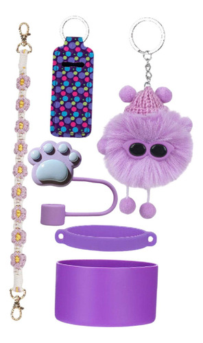 Accesorios De Taza Establecido Mango De Botella De Púrpura