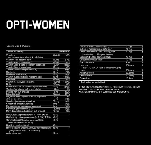Suplemento En Cápsulas Optimum Nutrition Opti-women Multivitamínico En Frasco