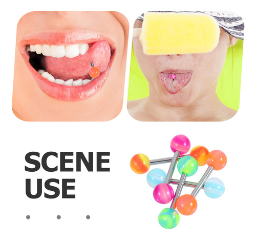 5 Pendientes Para Piercing En La Lengua: Acero Inoxidable, 2