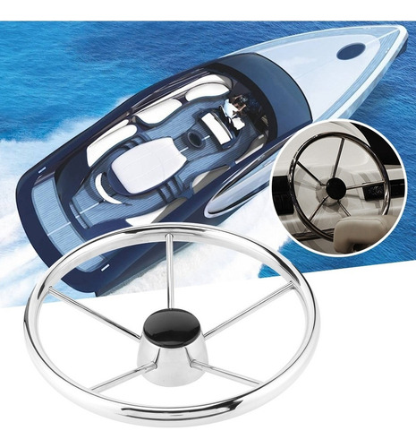 Volante De Acero Para Embarcaciones De 13 1/2 Pulgadas Y 5 R