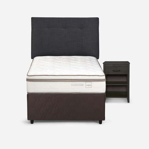 Diván Cama Classique+ 1,5 Plazas + Muebles Maurice Grafito