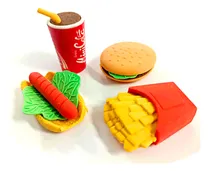 Comprar 16 Gomas De Borrar Papa Frita Hamburguesa Kawaii Borrador