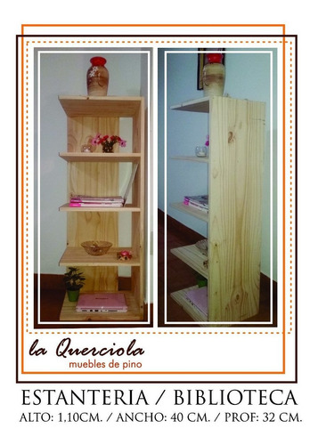 Imagen 4 de 9 de Estantería / Biblioteca / Mueble De Baño En Pino