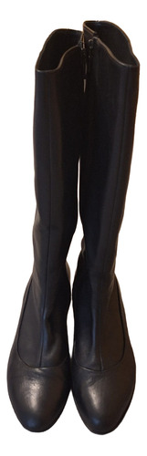 Botas Paruolo Cuero Caña Alta Taco Chino T. 37 Impecables (Usado)