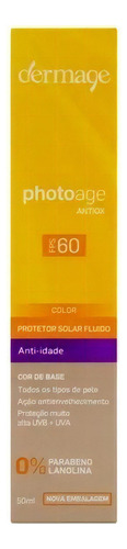 Protetor Solar Anti-Idade FPS 60 Dermage Photoage Antiox Caixa 50ml