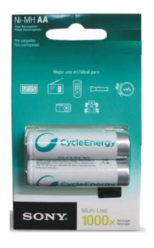 Pilas Recargables Sony Cycleenergy Ni-mh Aa 2700mah X10 Und