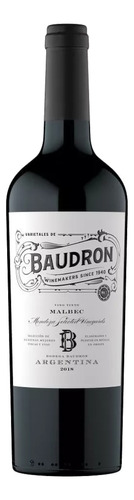 Vino Baudron Malbec 750ml - Gobar®
