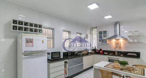 Imagem 7 de 30 de Sobrado Com 5 Dormitórios, Sendo 3 Suítes, 361 M² - Venda Por R$ 2.000.000 Ou Aluguel Por R$ 10.000/mês - Campestre - Santo André/sp - So0470