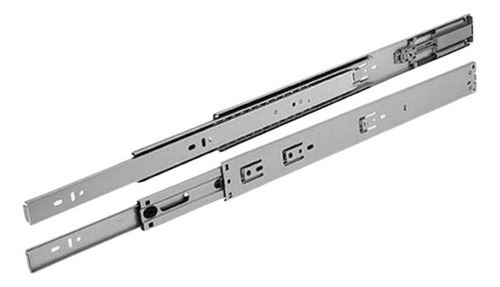 6 Pares De Corrediça Telescópica 45cm Reforçada Zincada 18p
