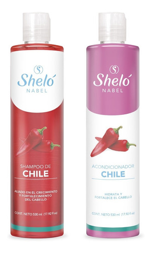 Shampoo + Acondionador Chile Sheló Crece Y Fortalece Cabello