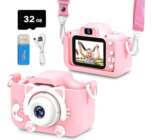 Goopow Kids Camera Toys Para Niñas De 3-8 Años, Cámara De Vi