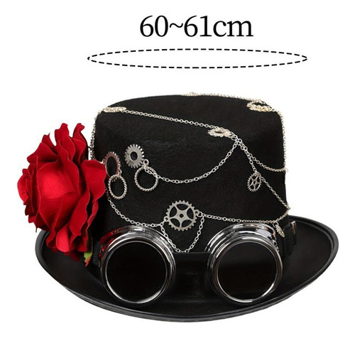 Sombrero De Copa Unisex Steampunk Para Disfraz Rave L