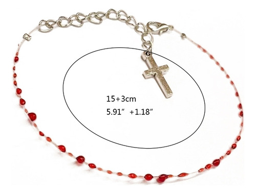 (a) Pulsera Con Forma De Gota De Sangre Roja Con Personalida