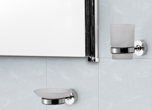 Imagen 8 de 9 de Set Accesorios Baño Peirano Linea 3000 6 Piezas Metal Vidrio