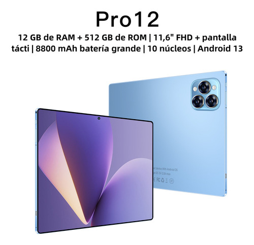 Tablet Hancdon Pro12 11.6inch Hd Android 13 512gb +12gb Ram Con Teclado Tablet Android Con Sim Card Wifi Bluetooth