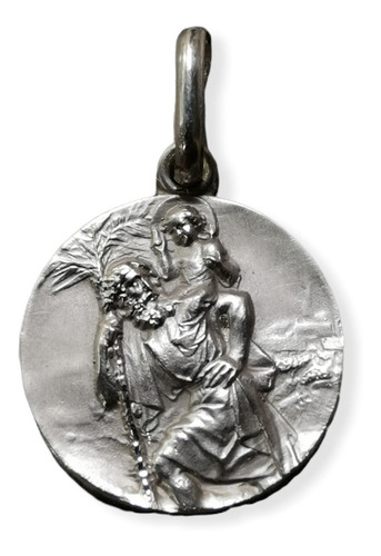 Medalla Plata 925 San Cristóbal #328 ( Medallas Nava) 