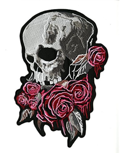 Bleeding Roses Skull Patch 11  / Realista Halfskull Cal...