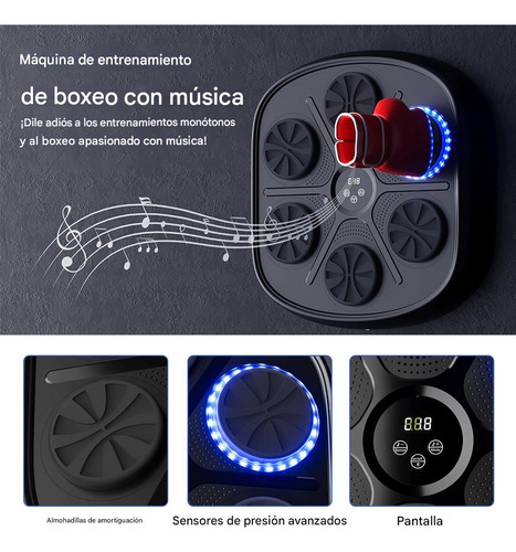 Máquina De Boxeo Musical Tablero Fit Con Guantes Profesional Innovo