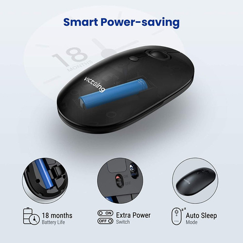 Imagen 3 de 4 de Mouse Inalámbrico Victsing Para Ordenador Portátil