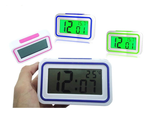 Reloj Digital Despertador Parlante Mesa Viaje Temperatura 