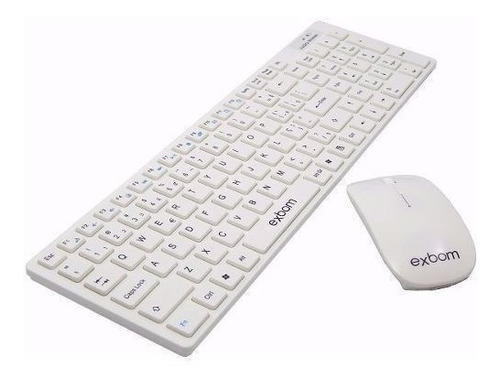 Kit Teclado Mouse Wireless Sem Fio 1600 Dpi Branco Ou Preto