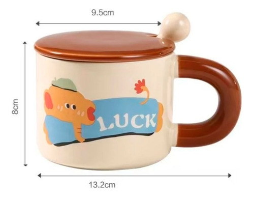 Taza De Ceramica Con Dibujo Animales Infantil Cocina Mt09481